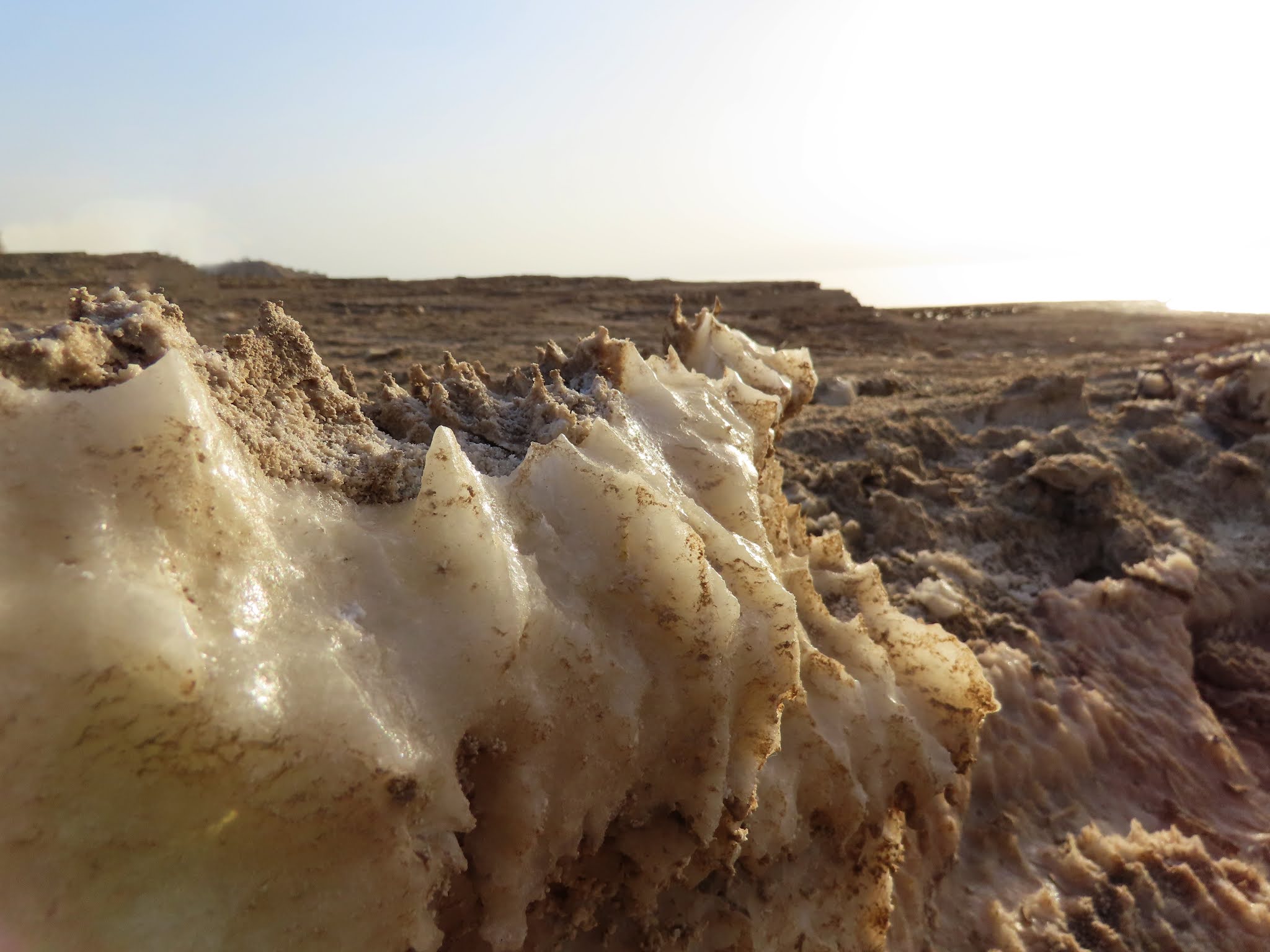 Salzablagerungen nah