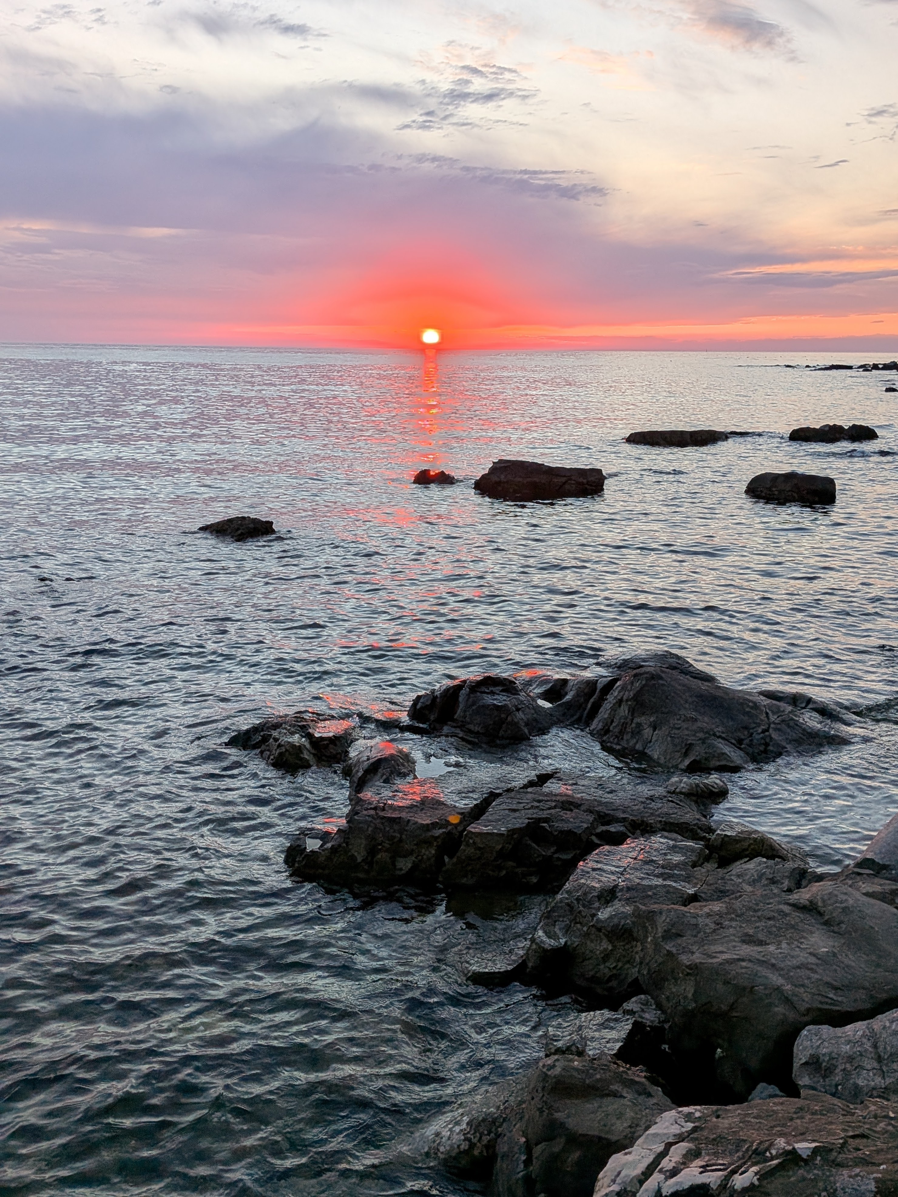 Der Sonnenuntergang in Porec